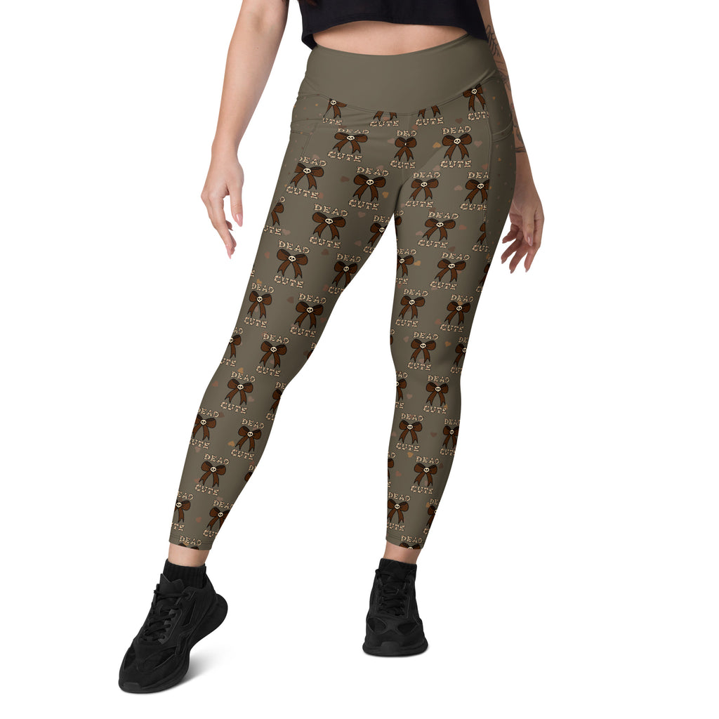 RECYCLED High Waist Pocket Leggings - 'Dead Cute'