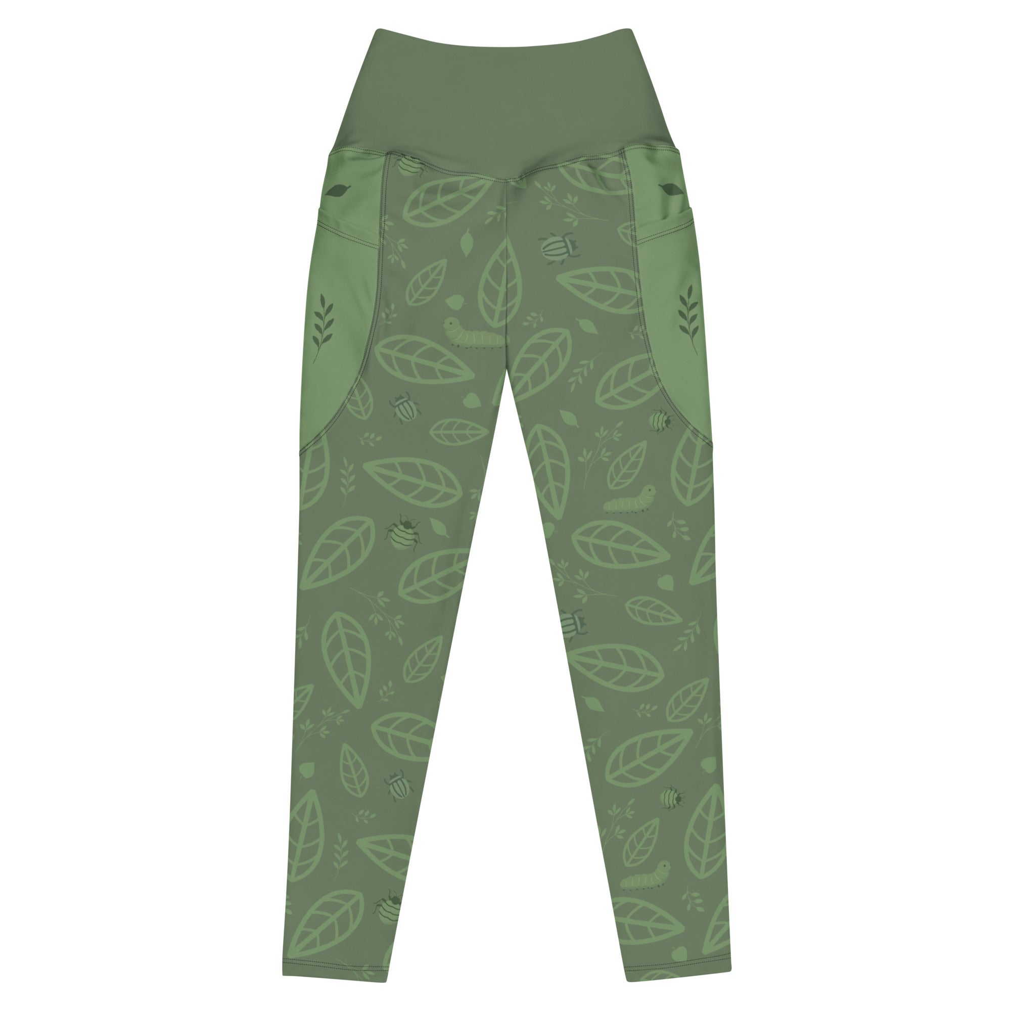 RECYCLED High Waist Pocket Leggings - 'Bug's Life' 6XL