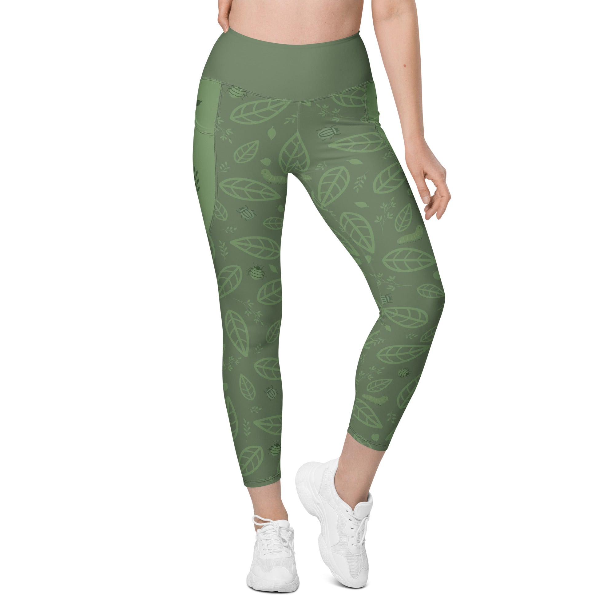 RECYCLED High Waist Pocket Leggings - 'Bug's Life'