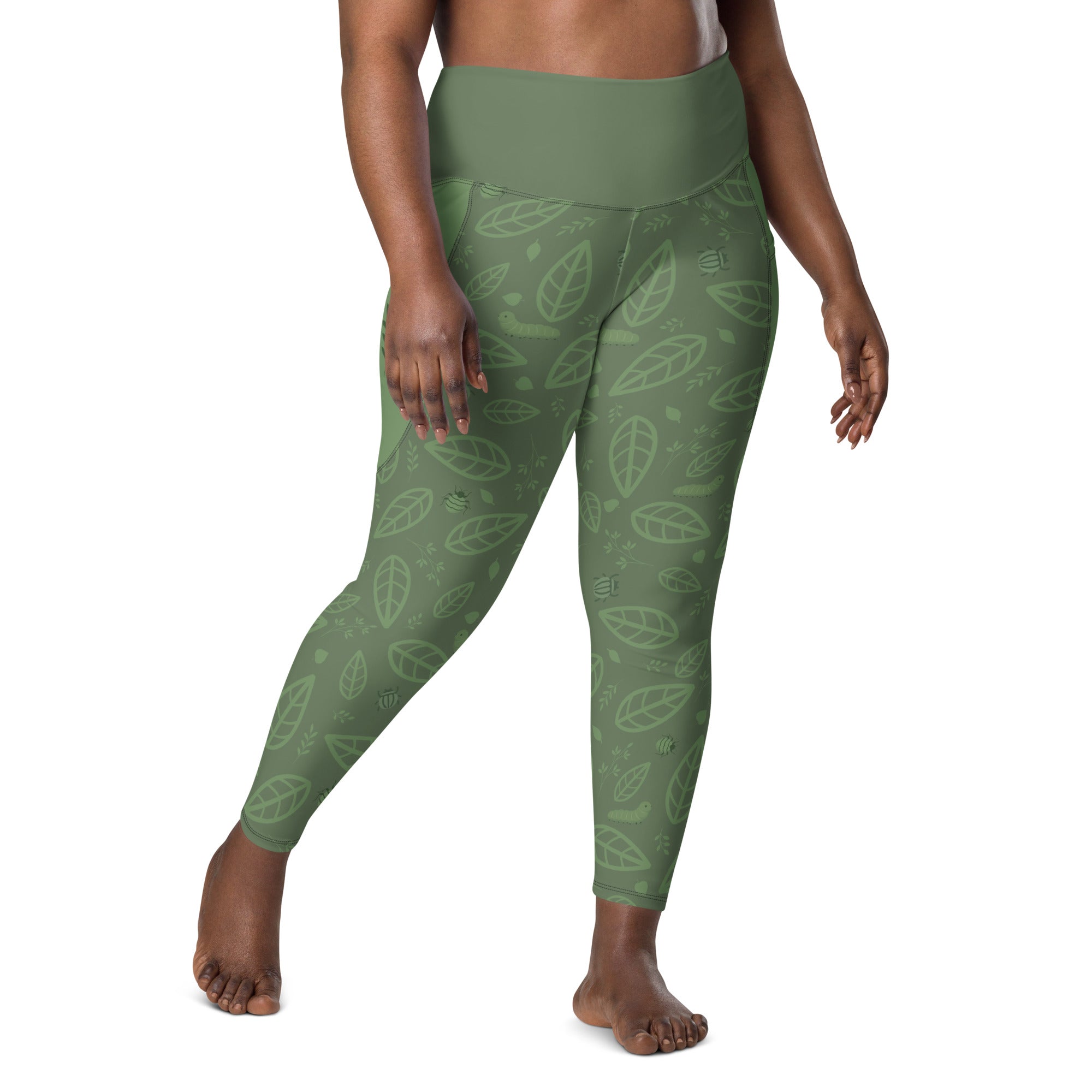 RECYCLED High Waist Pocket Leggings - 'Bug's Life'