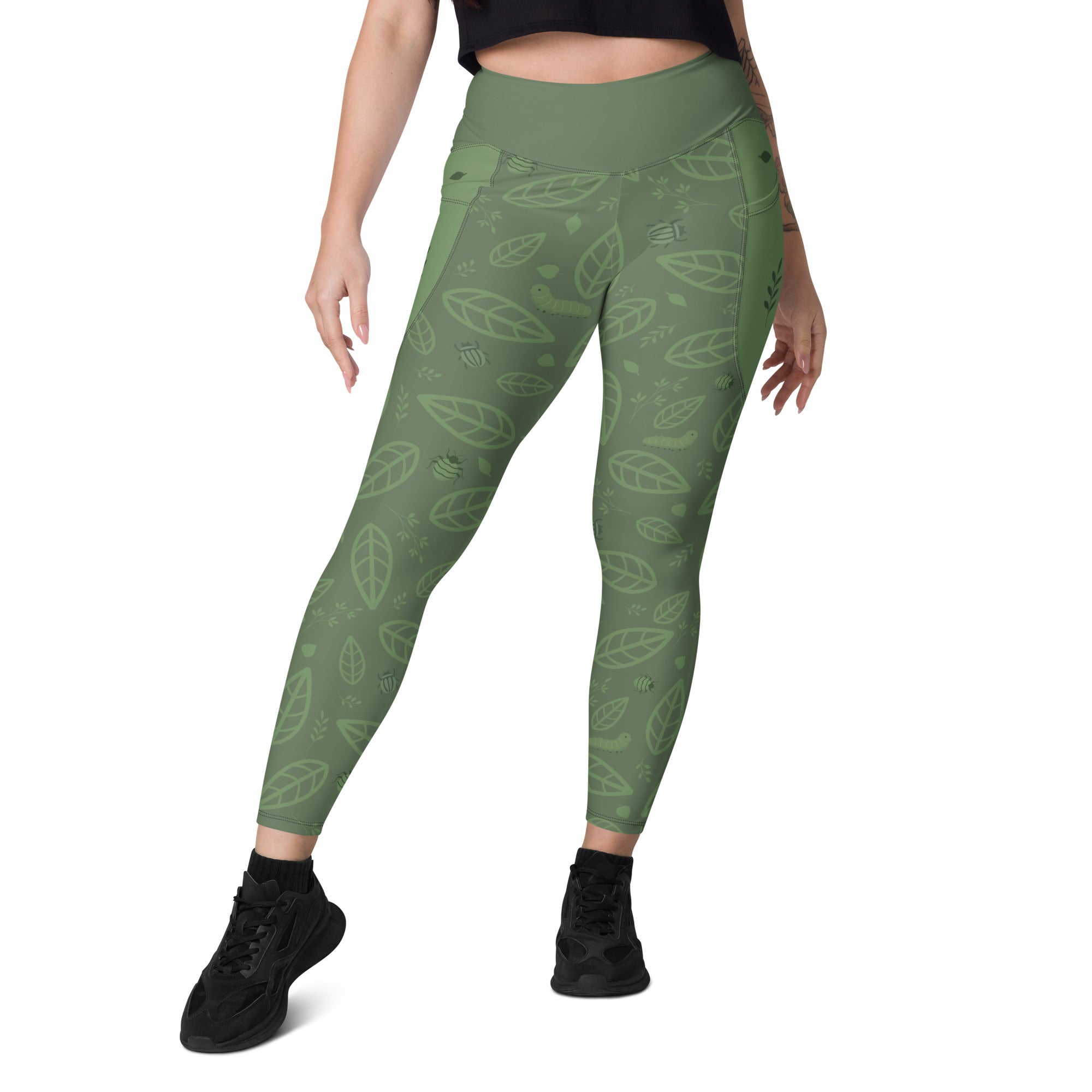 RECYCLED High Waist Pocket Leggings - 'Bug's Life'