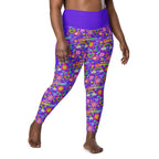 RECYCLED High Waist Pocket Leggings - 'Glitter Stickers'