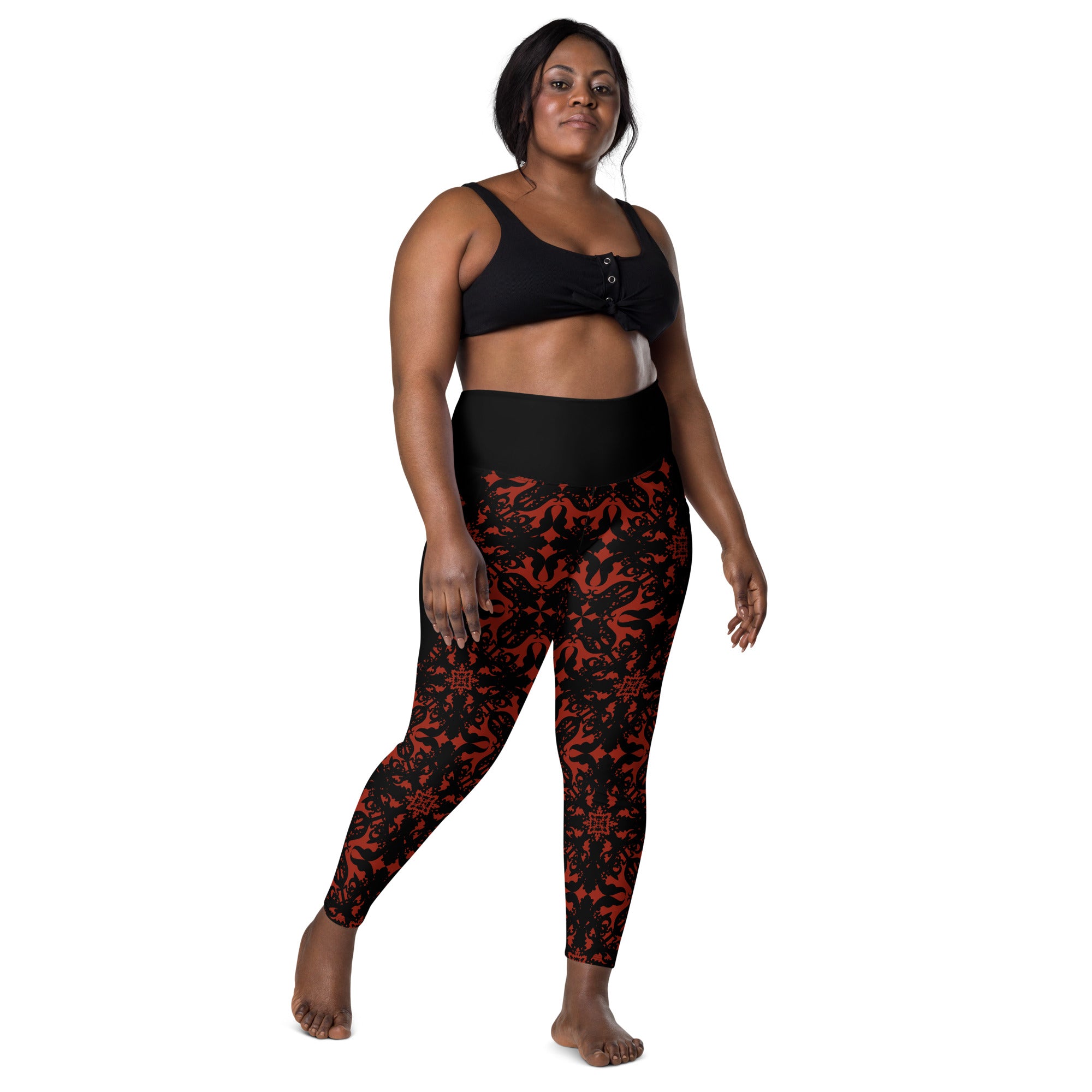 RECYCLED High Waist Pocket Leggings - 'For I Have Sinned'
