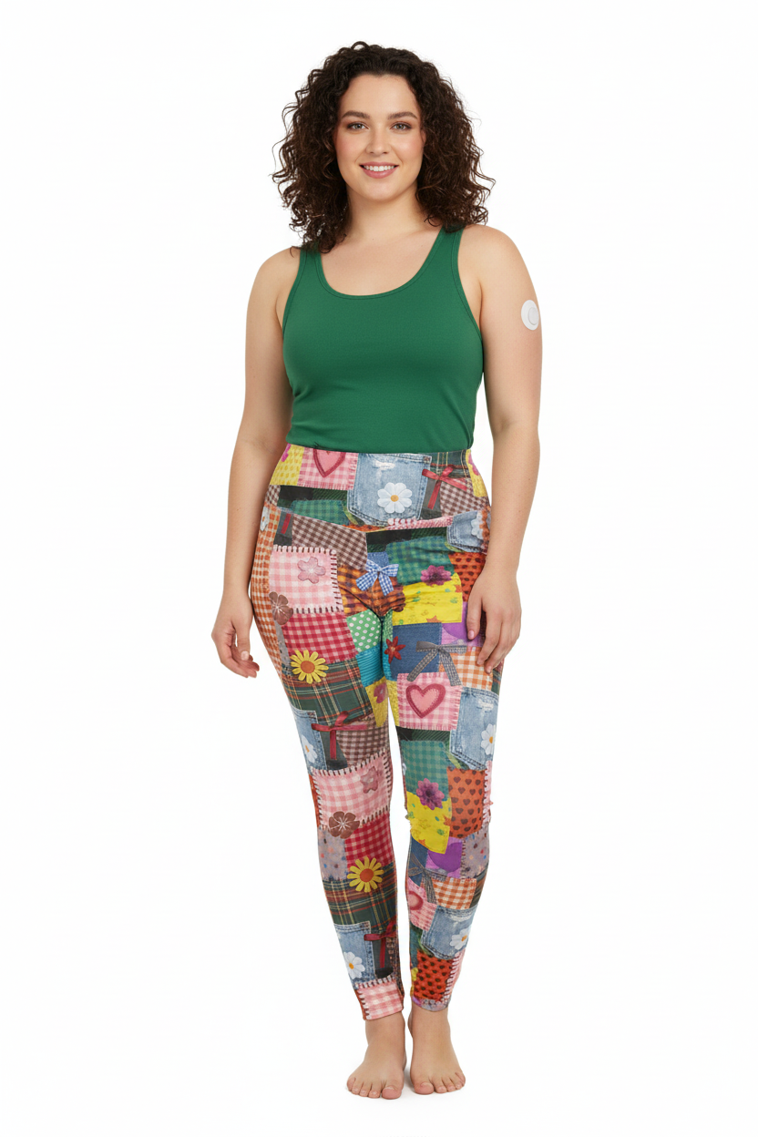RECYCLED High Waist Pocket Leggings - 'Perfect Patchwork'