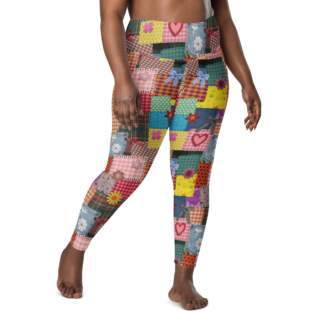 RECYCLED High Waist Pocket Leggings - 'Perfect Patchwork'