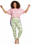 RECYCLED High Waist Pocket Leggings - 'Spring Stems' 6XL
