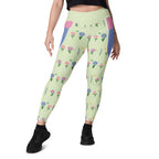RECYCLED High Waist Pocket Leggings - 'Spring Stems'