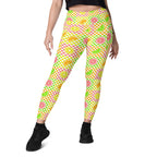 RECYCLED High Waist Pocket Leggings - 'Citrus Squares'