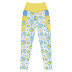 RECYCLED High Waist Pocket Leggings - 'Limonata' 6XL CUT-SEW