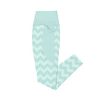 RECYCLED High Waist Pocket Leggings - 'Zig-A-Zig-Ah!'