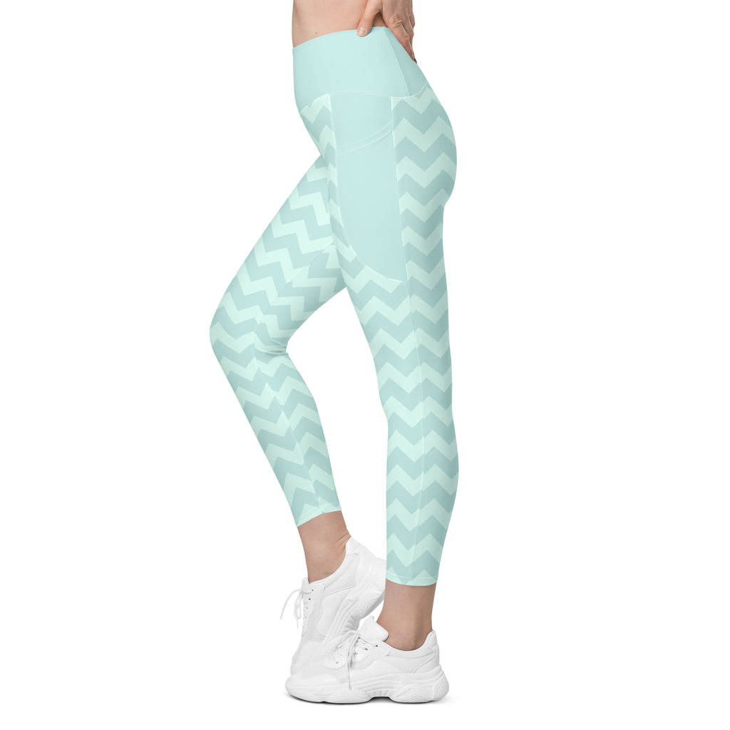 RECYCLED High Waist Pocket Leggings - 'Zig-A-Zig-Ah!'