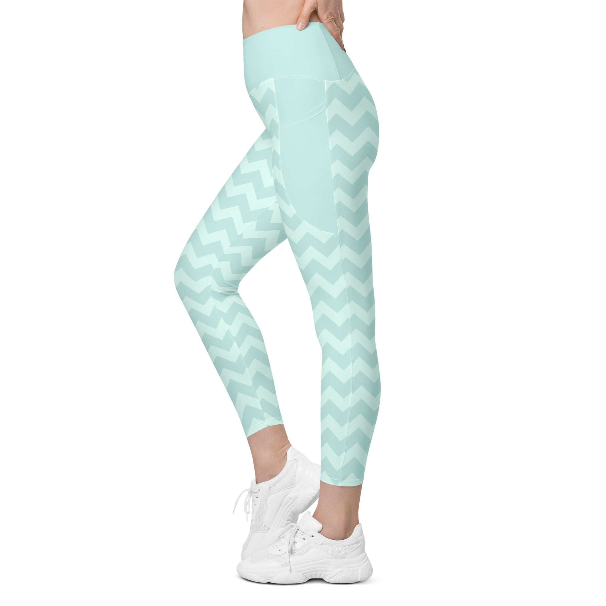 RECYCLED High Waist Pocket Leggings - 'Zig-A-Zig-Ah!'
