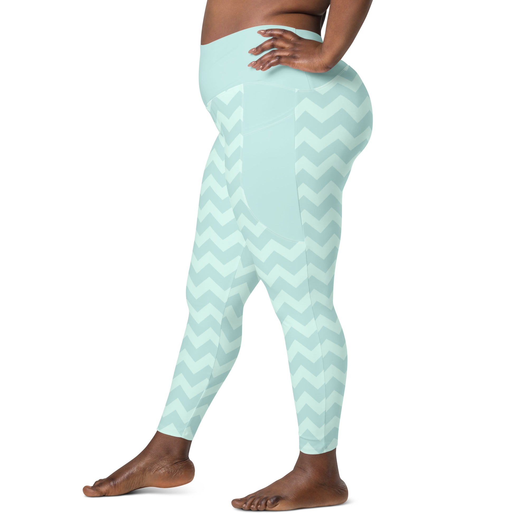 RECYCLED High Waist Pocket Leggings - 'Zig-A-Zig-Ah!'