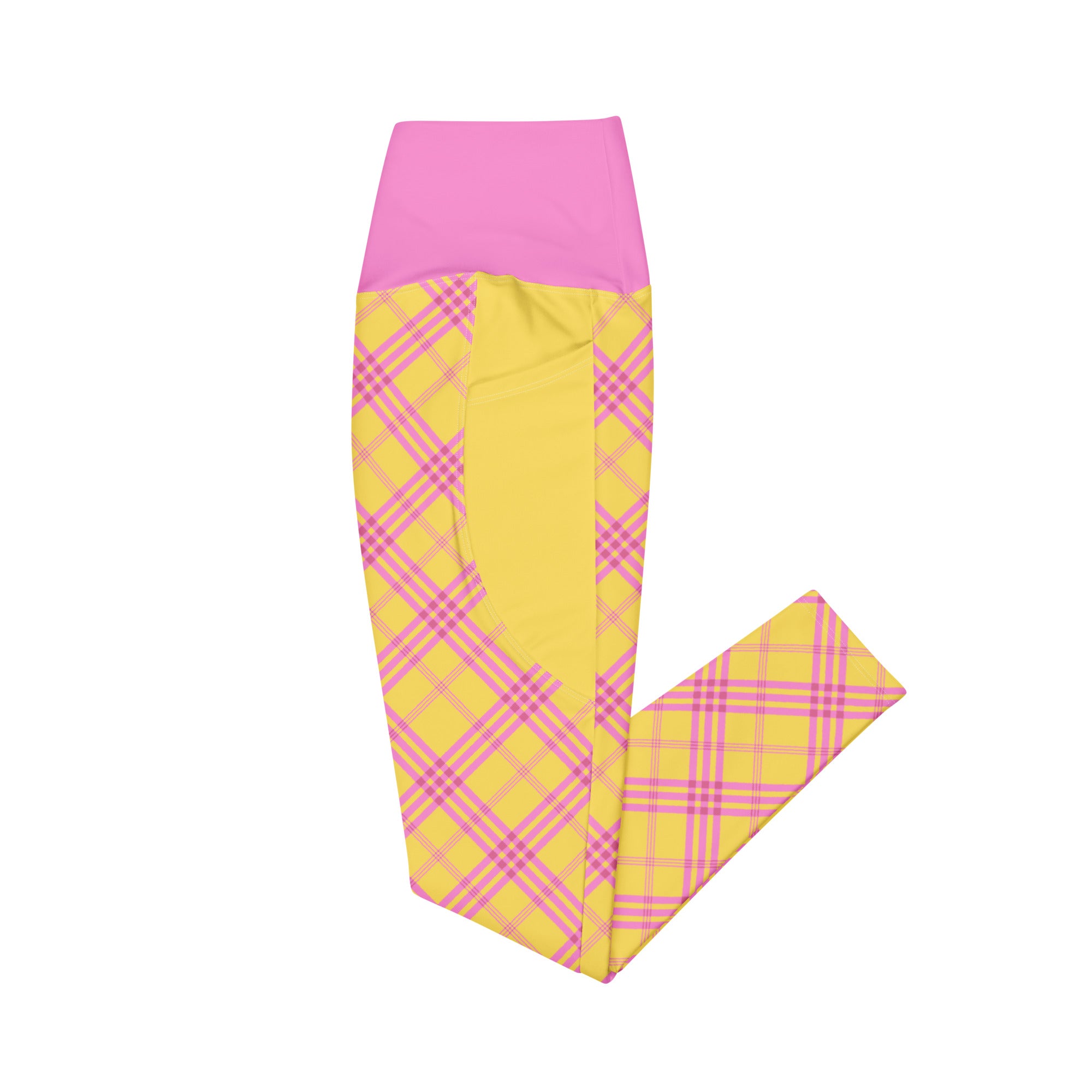 RECYCLED High Waist Pocket Leggings - 'Raspberry Ripple'