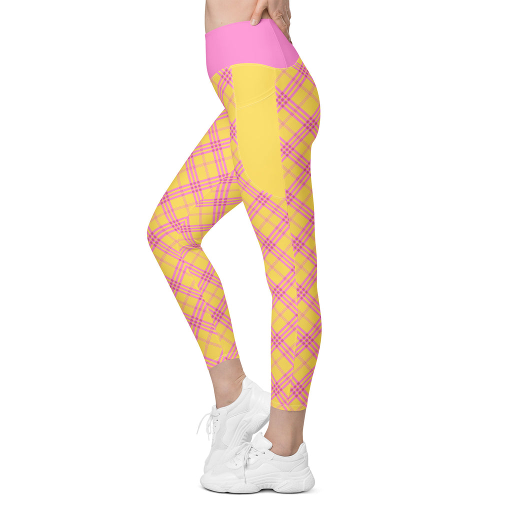 RECYCLED High Waist Pocket Leggings - 'Raspberry Ripple'