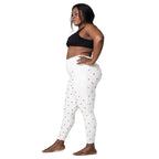 RECYCLED High Waist Pocket Leggings - 'Strawberry Picking'