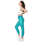 RECYCLED High Waist Pocket Leggings - 'Aquamarine'