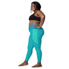 RECYCLED High Waist Pocket Leggings - 'Aquamarine'