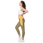 RECYCLED High Waist Pocket Leggings - 'Summertime Vintage'