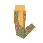 RECYCLED High Waist Pocket Leggings - 'Summertime Vintage'