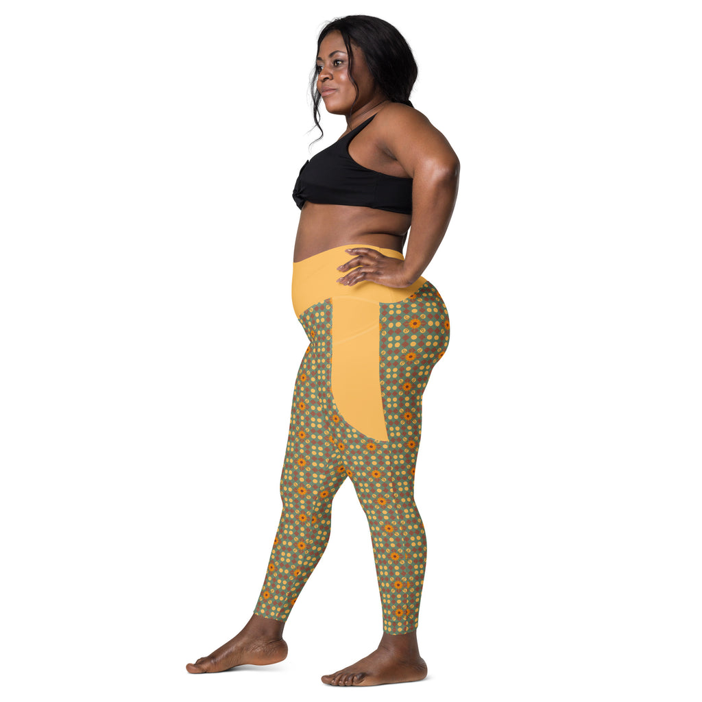 RECYCLED High Waist Pocket Leggings - 'Summertime Vintage'