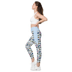 RECYCLED High Waist Pocket Leggings - 'Gingham Getaway'