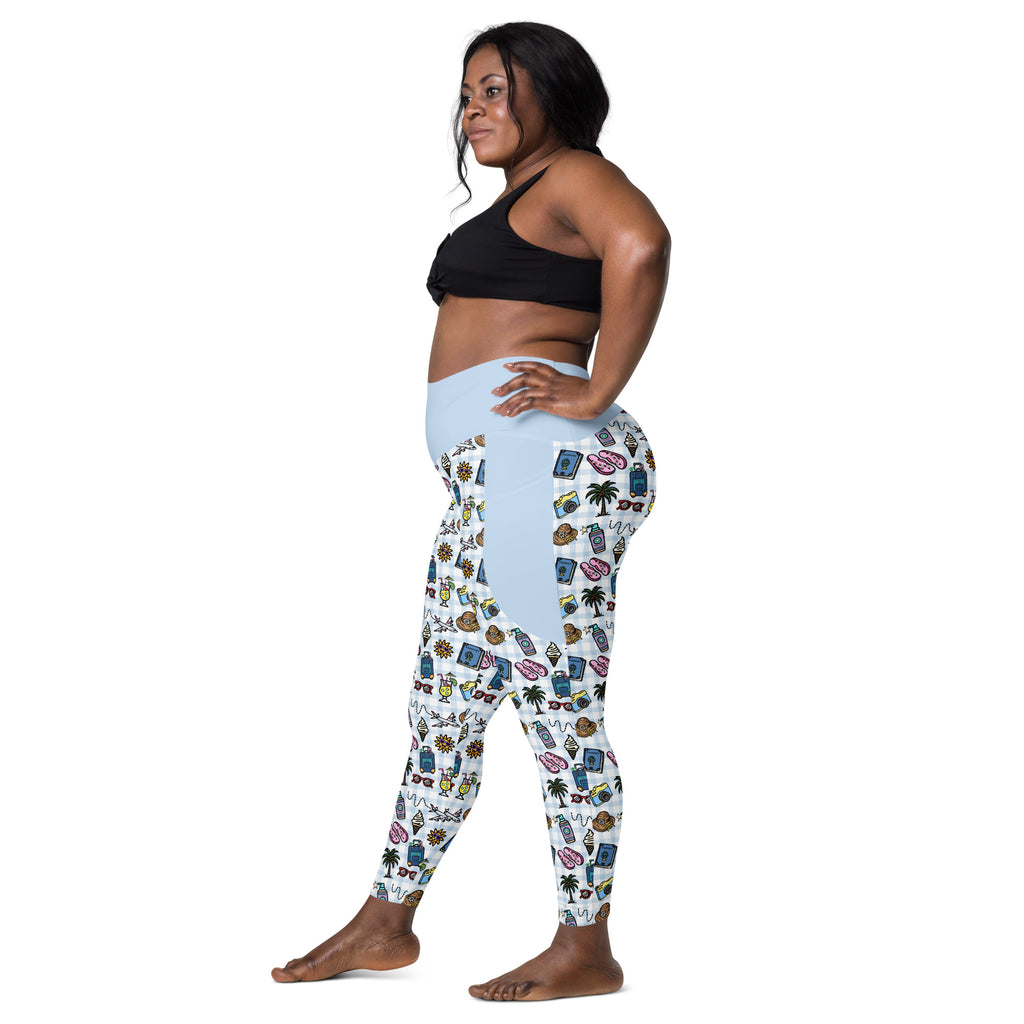RECYCLED High Waist Pocket Leggings - 'Gingham Getaway'