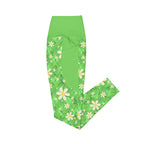 RECYCLED High Waist Pocket Leggings - 'Daisychain'