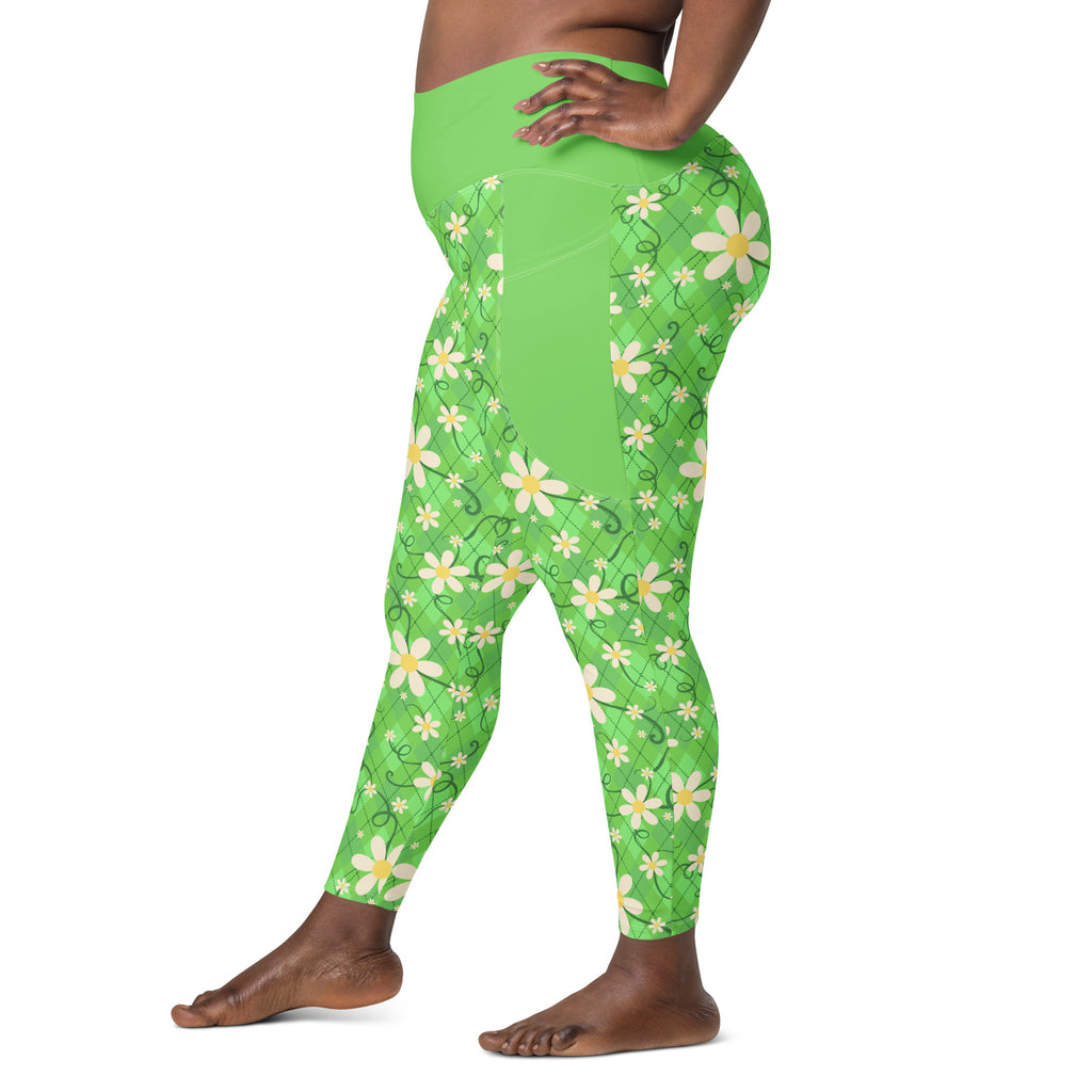 RECYCLED High Waist Pocket Leggings - 'Daisychain'
