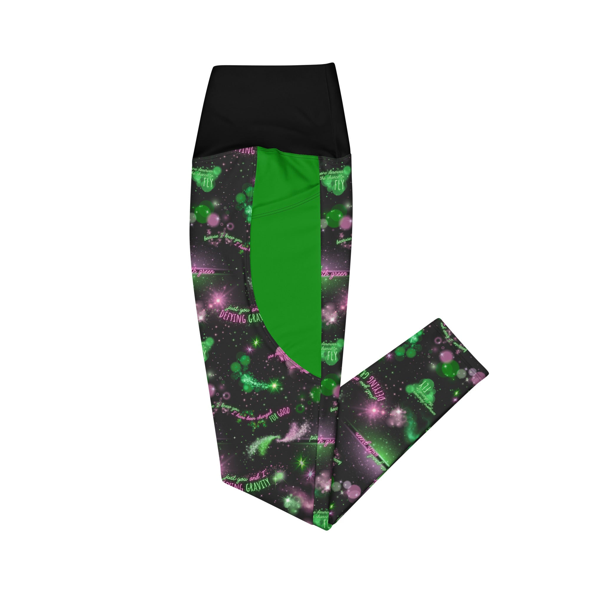 RECYCLED High Waist Pocket Leggings - 'Defy Gravity'