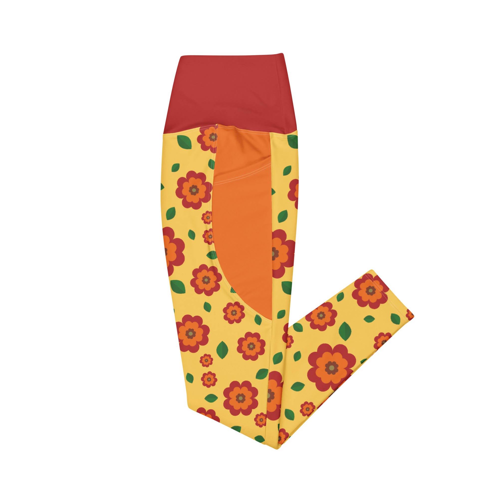 RECYCLED High Waist Pocket Leggings - 'Petal Pop'