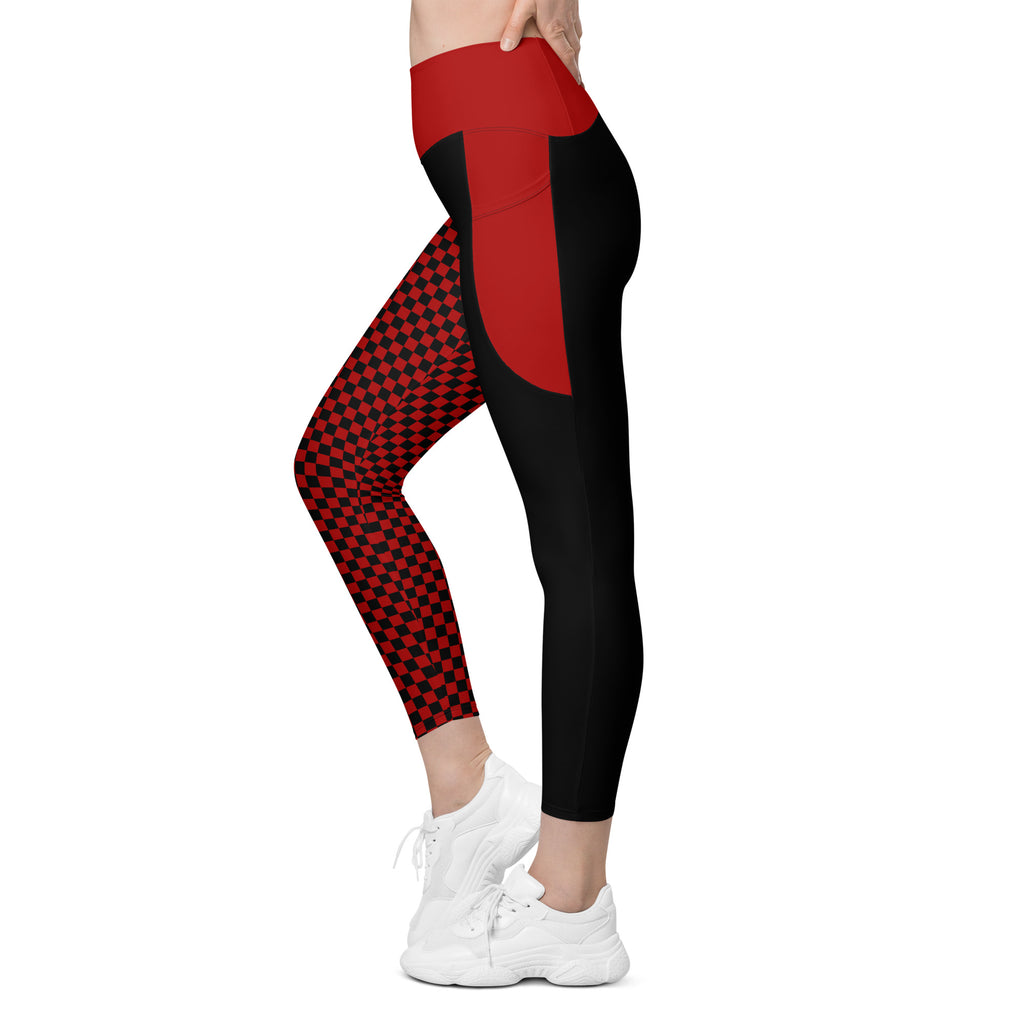 RECYCLED High Waist Pocket Leggings - 'Black Parade'