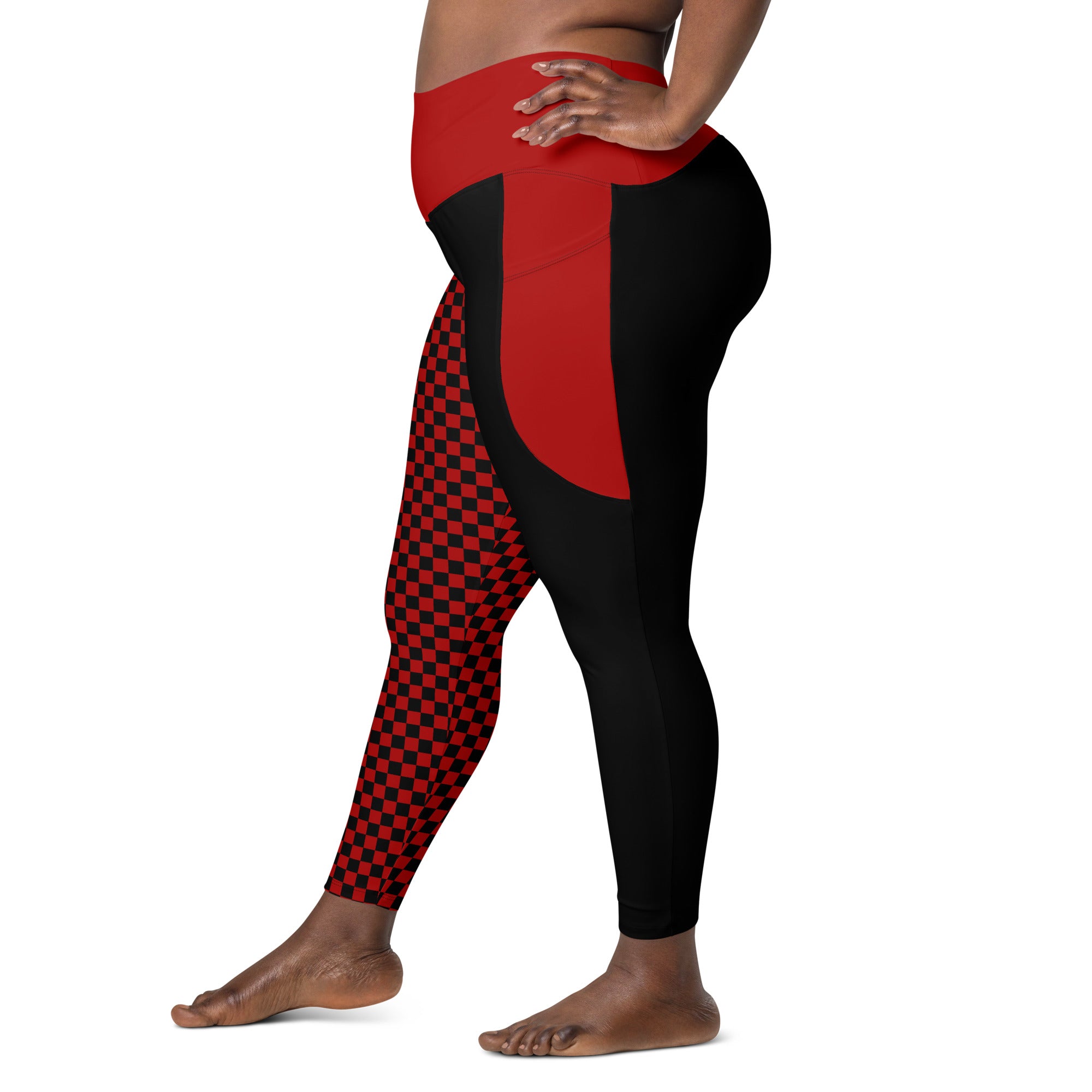 RECYCLED High Waist Pocket Leggings - 'Black Parade'