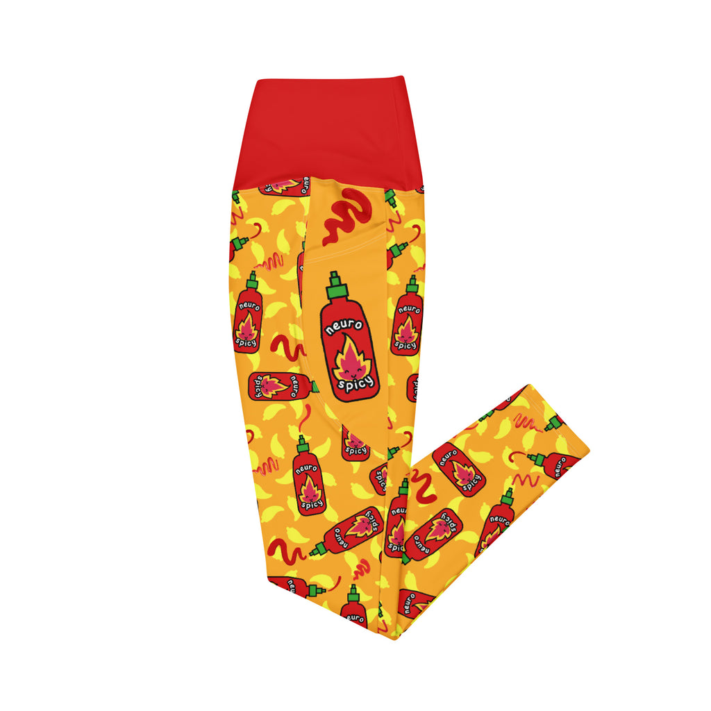 RECYCLED High Waist Pocket Leggings - 'Neurospicy'