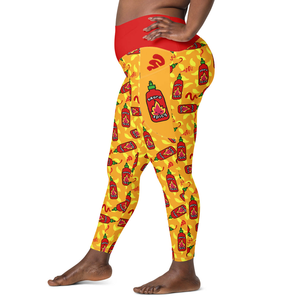 RECYCLED High Waist Pocket Leggings - 'Neurospicy'