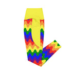 RECYCLED High Waist Pocket Leggings - 'Rainbow Waves'
