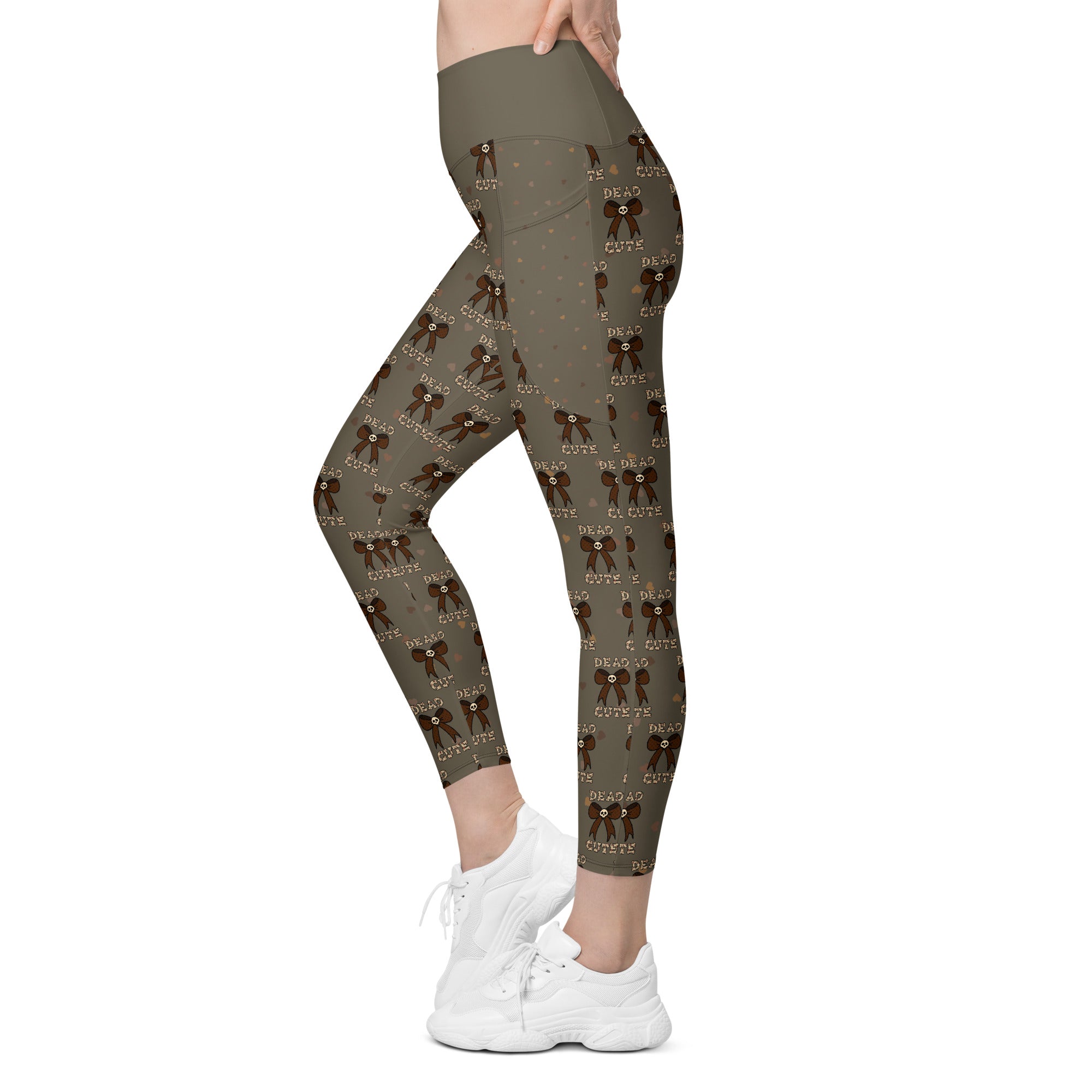 RECYCLED High Waist Pocket Leggings - 'Dead Cute'