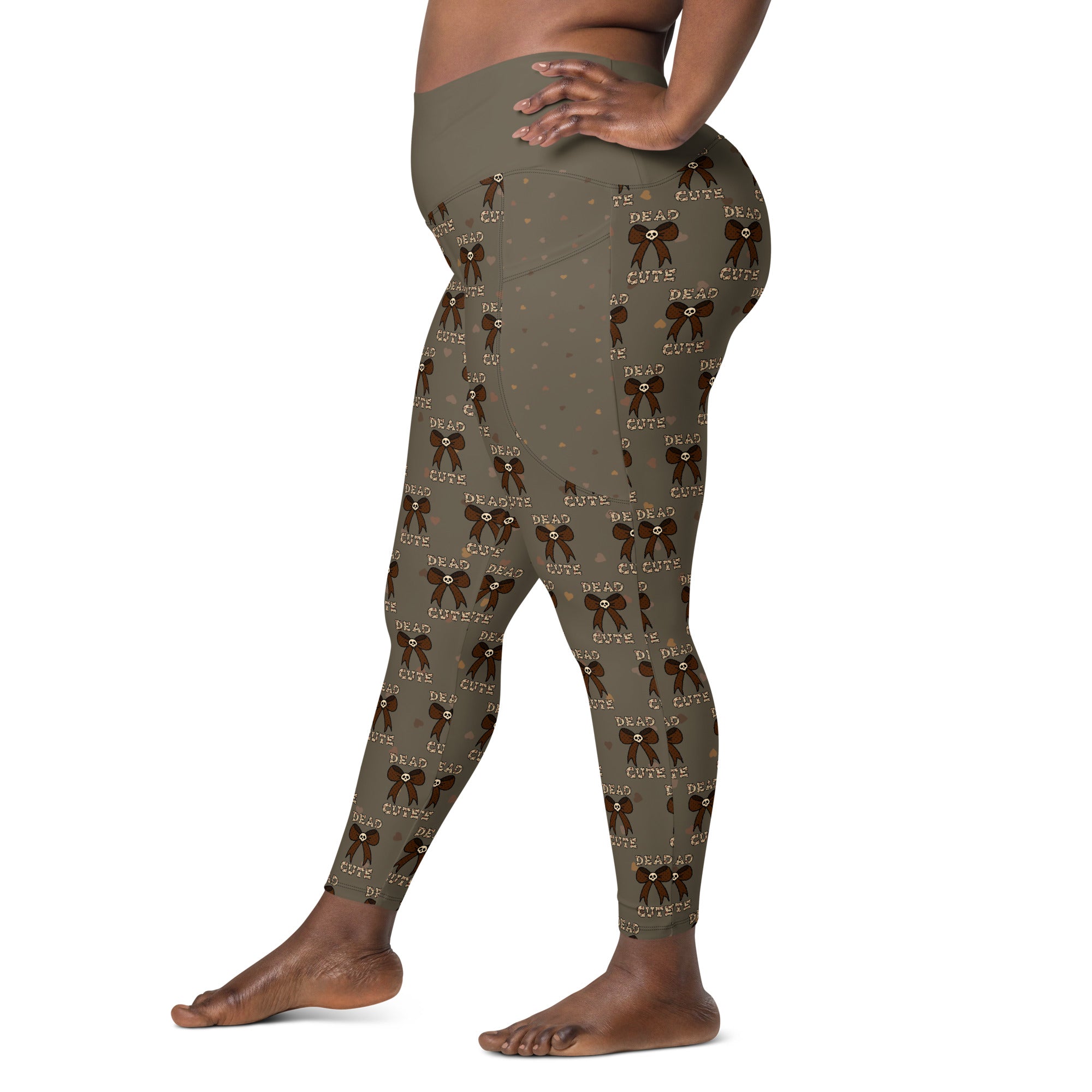 RECYCLED High Waist Pocket Leggings - 'Dead Cute'