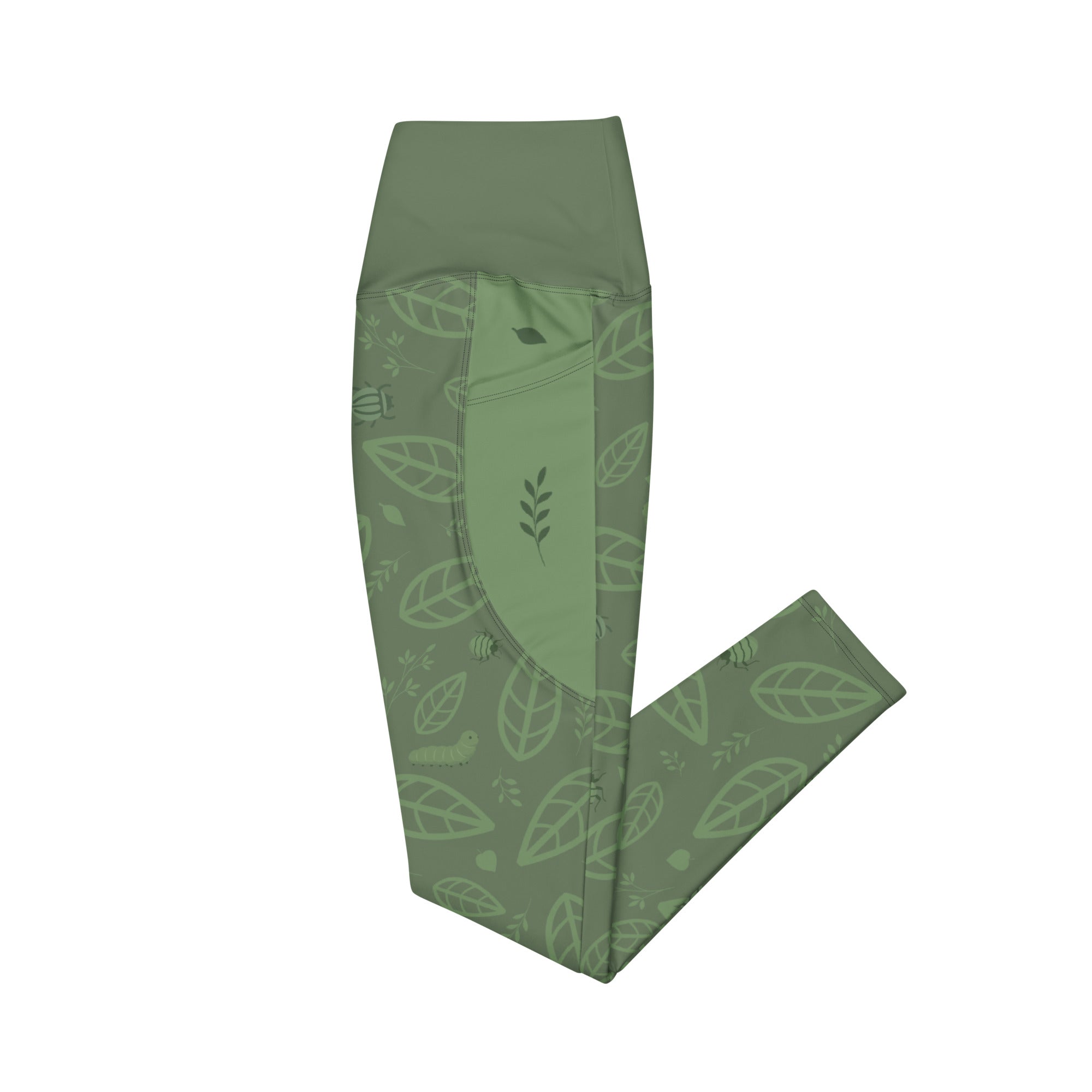 RECYCLED High Waist Pocket Leggings - 'Bug's Life'