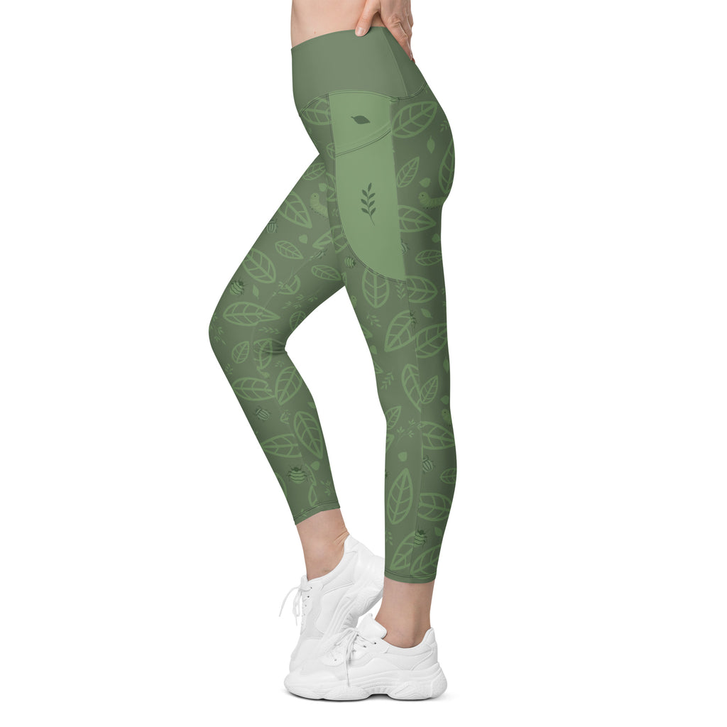 RECYCLED High Waist Pocket Leggings - 'Bug's Life'