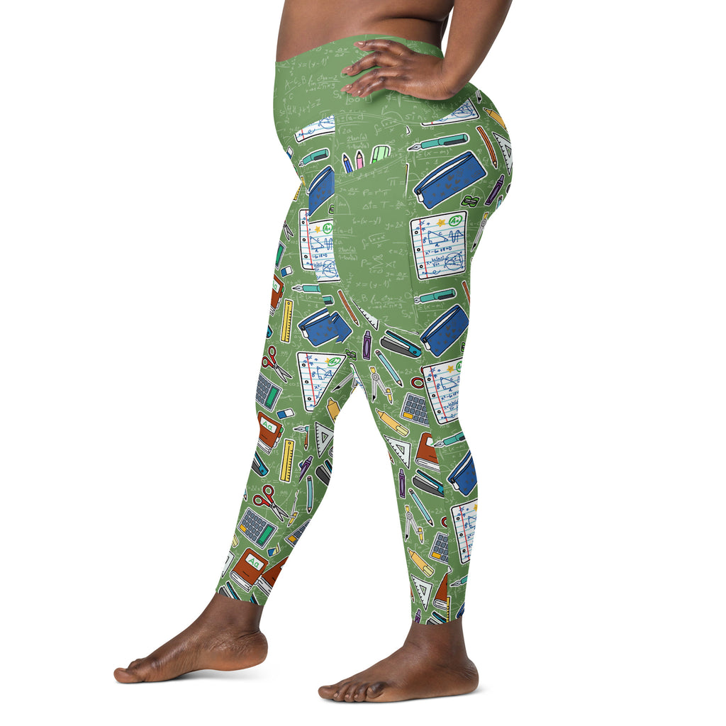 RECYCLED High Waist Pocket Leggings - 'Teacher's Pet'