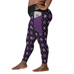 RECYCLED High Waist Pocket Leggings - 'Diamond Skulls'