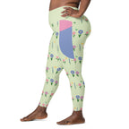 RECYCLED High Waist Pocket Leggings - 'Spring Stems'