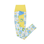 RECYCLED High Waist Pocket Leggings - 'Limonata' CUT-SEW