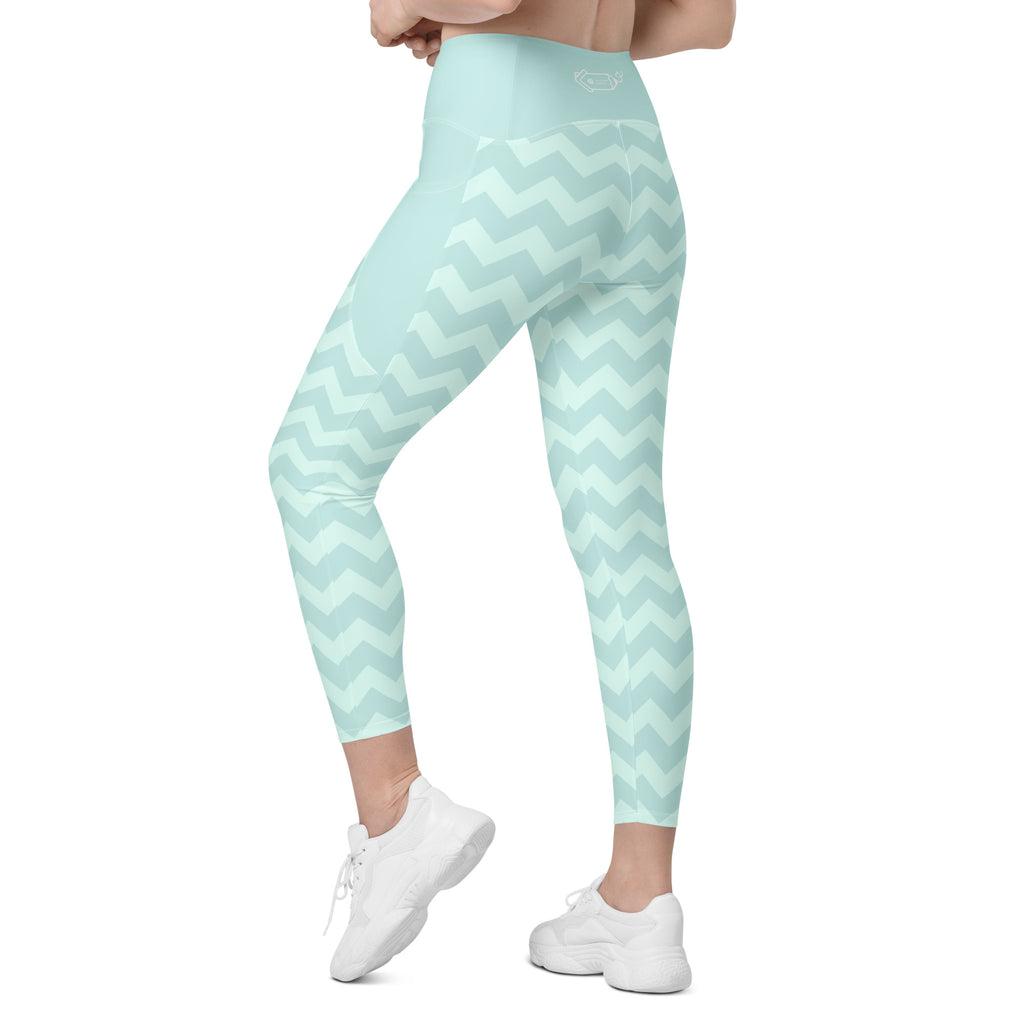 RECYCLED High Waist Pocket Leggings - 'Zig-A-Zig-Ah!'