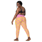 RECYCLED High Waist Pocket Leggings - 'Raspberry Ripple'