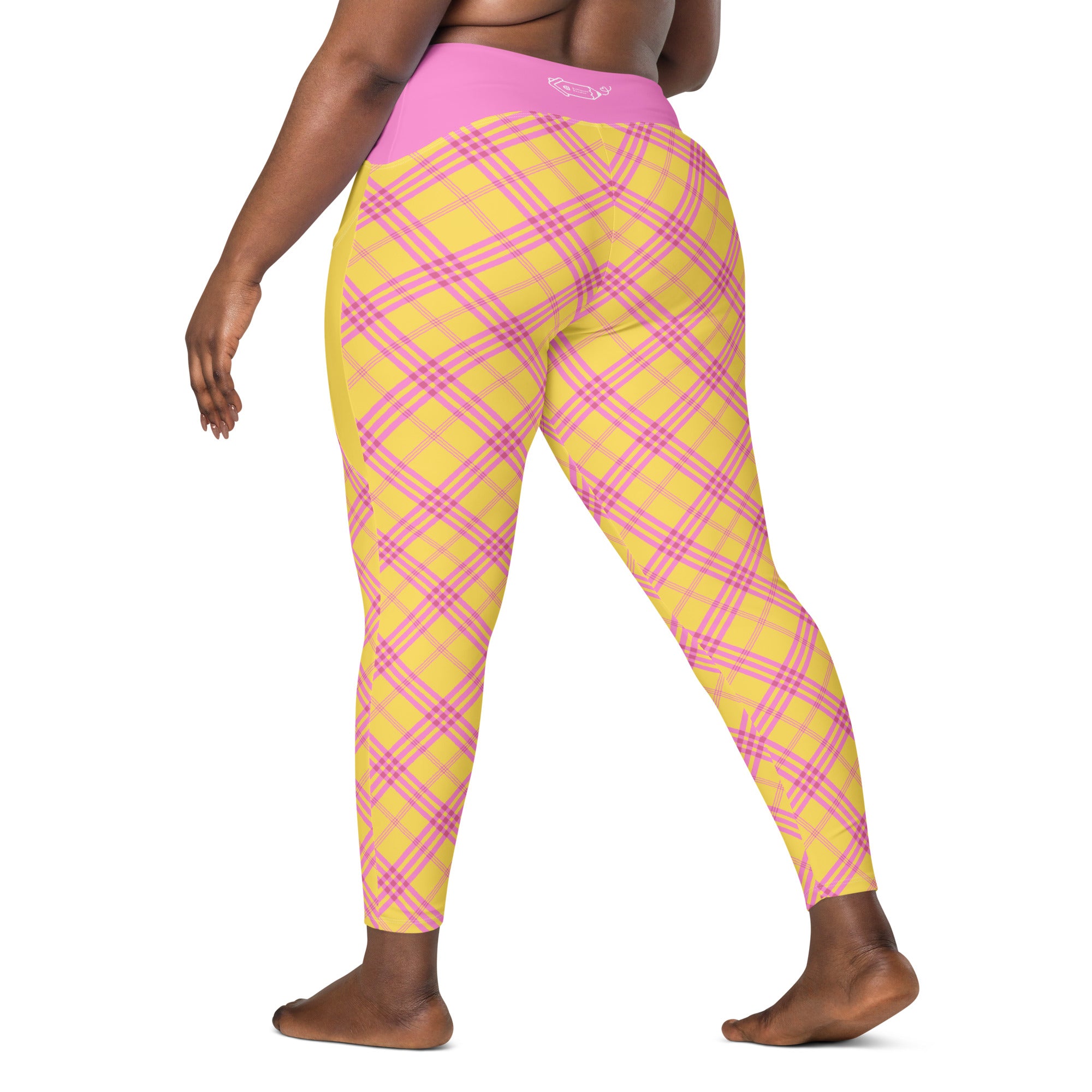 RECYCLED High Waist Pocket Leggings - 'Raspberry Ripple'