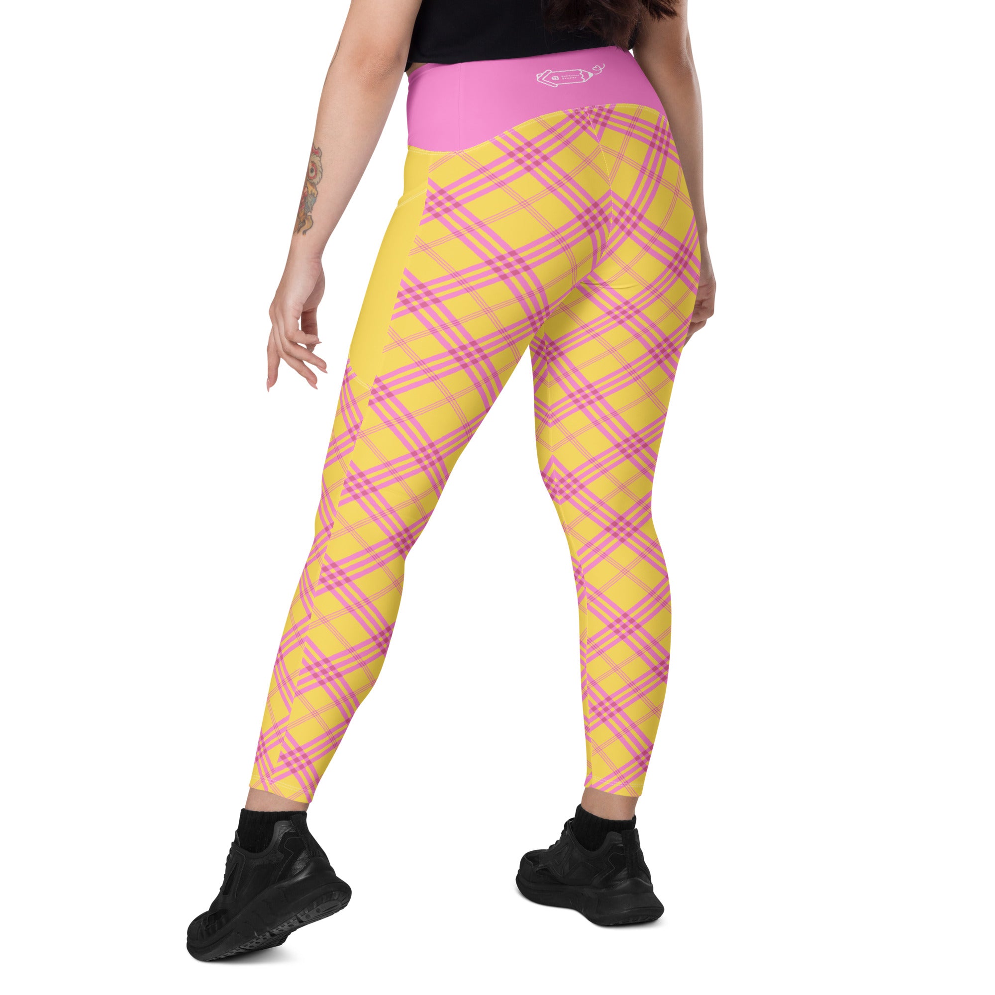 RECYCLED High Waist Pocket Leggings - 'Raspberry Ripple'