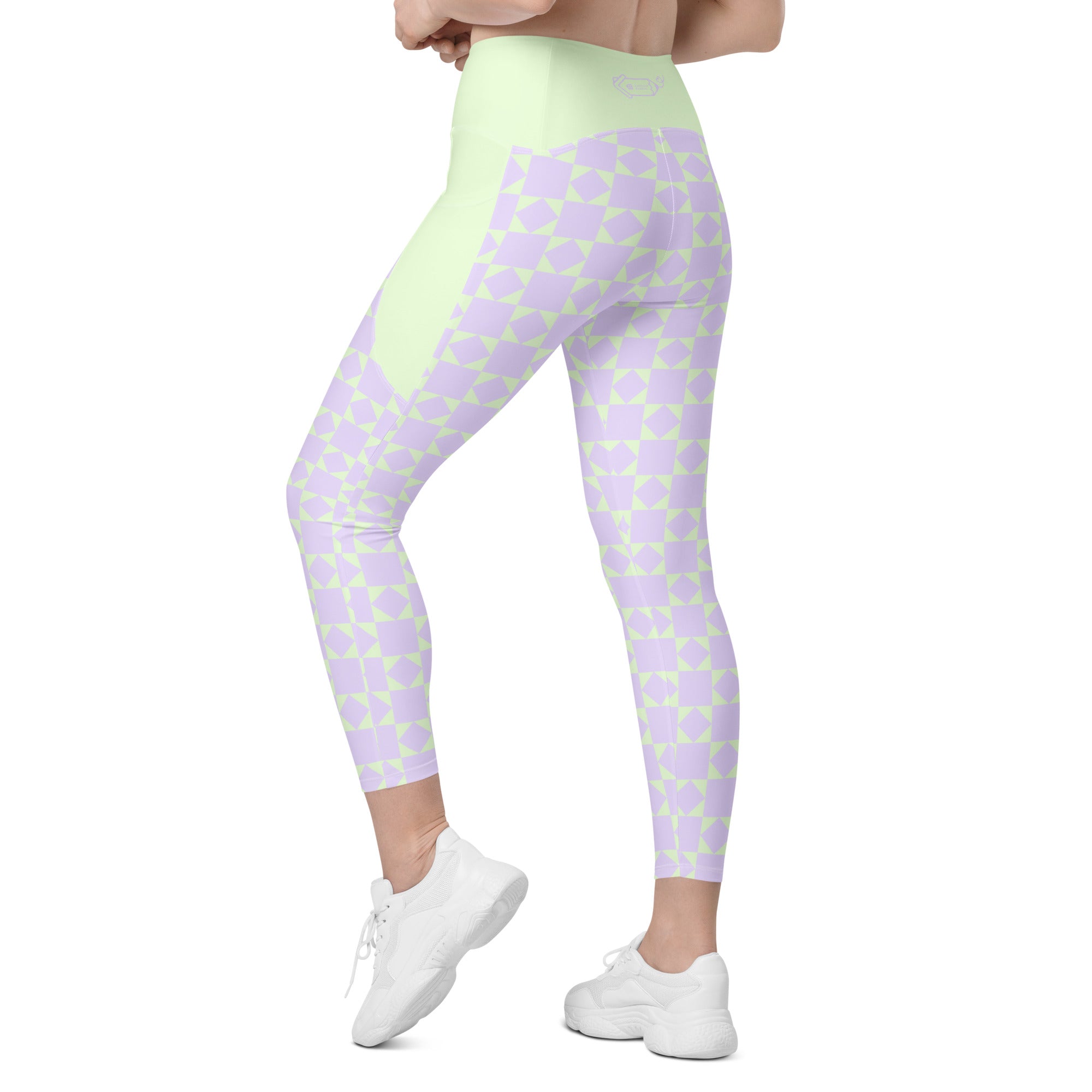 RECYCLED High Waist Pocket Leggings - 'Lilac Mint'