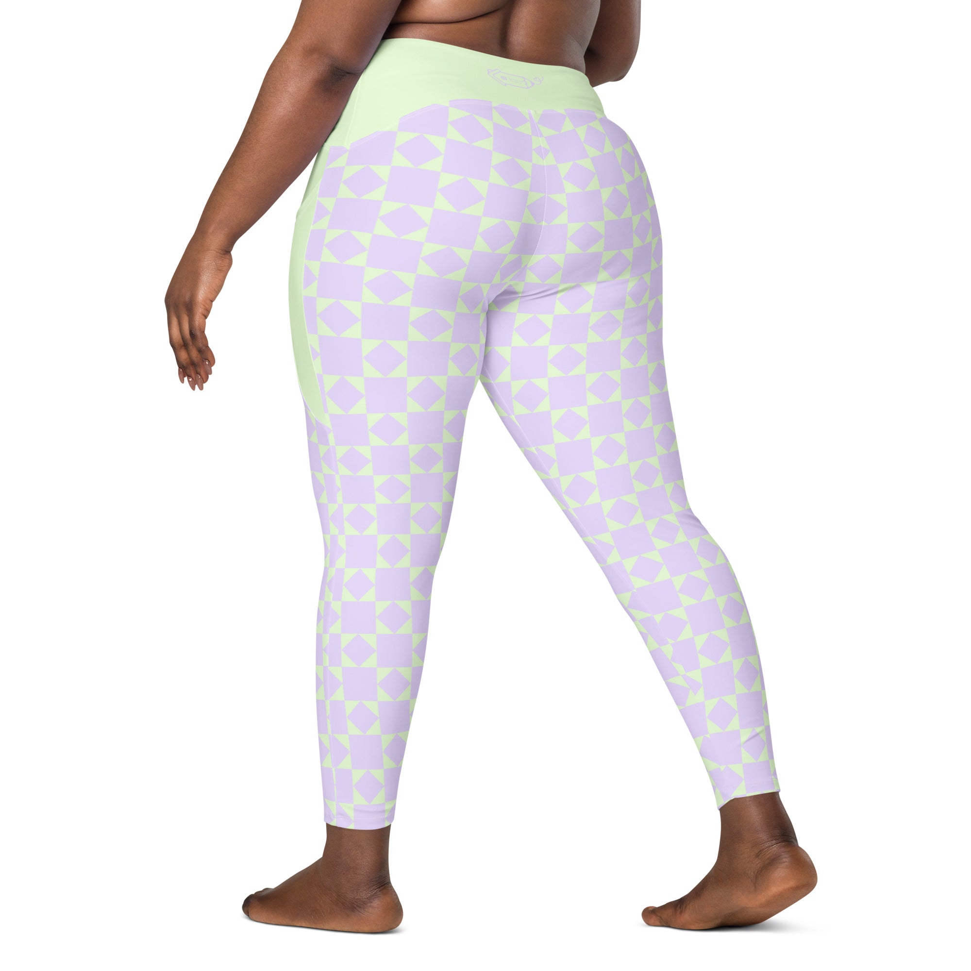 RECYCLED High Waist Pocket Leggings - 'Lilac Mint'